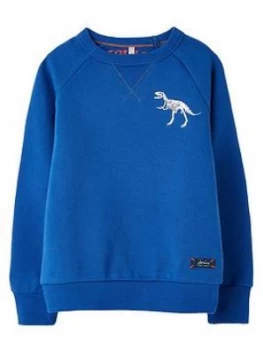 Image of Joules Boys Clayton Dino Sweatshirt - Blue