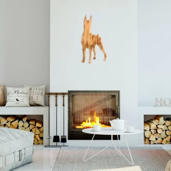 Image of Dog - Walnut Walnut Decorative Wooden Wall Accessory