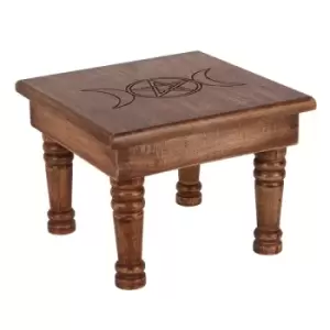 Image of Large Triple Moon Carved Altar Table