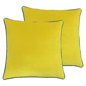 Image of Paoletti Meridian Twin Pack Polyester Filled Cushions Cylon/Teal