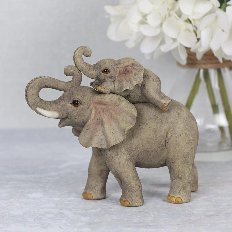 Image of Elephant Adventure Mother and Baby Elephant Ornament