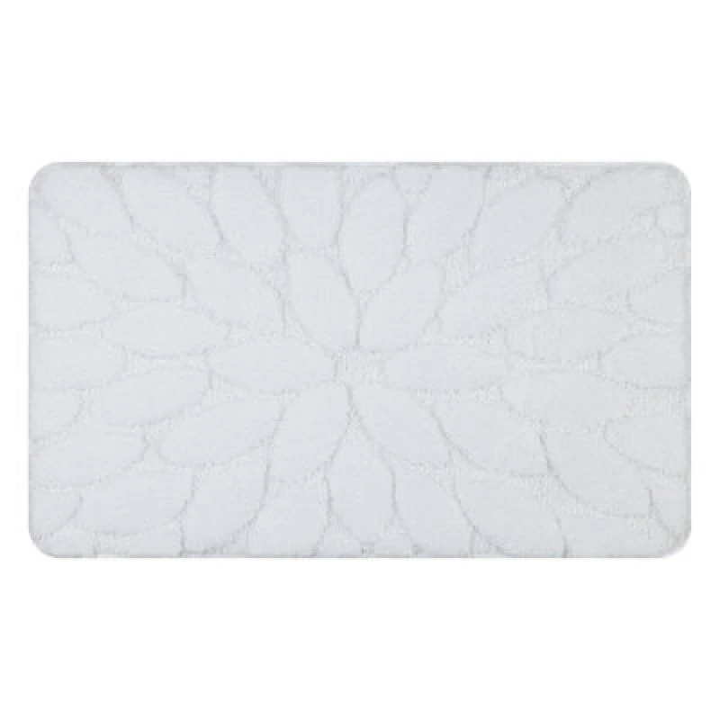 Image of RugsX Bathroom Rug Supreme Stones, Non-Slip, Soft - White 60X100 Cm