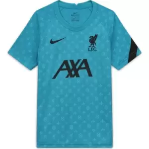 Image of Nike Liverpool Pre Match Shirt 2020 2021 Junior - Blue