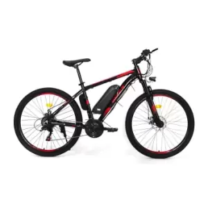 Image of ENER-J 27.5" Frame Electric Bike With Samsung Battery And Shimano Gear Black & Red