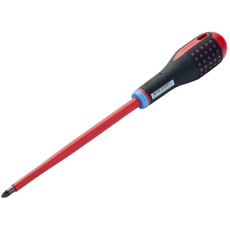 Image of Bahco Bahco - BE-8821S ergo vde Insulated Pozi Screwdriver PZ2 x 100mm BAHBE8812S be8821s