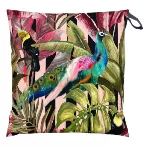 Image of Toucan & Peacock Outdoor Floor Cushion 70x70cm