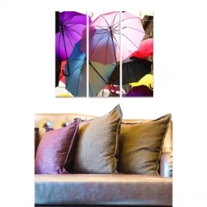 Image of MDF2426539 Multicolor Decorative MDF Painting (3 Pieces)