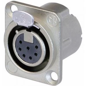 Image of XLR connector Sleeve socket straight pins Number of pins 7 Silver Neutrik NC7FD LX