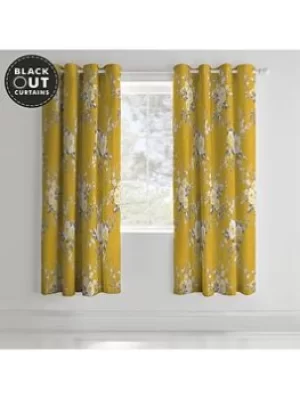 Image of Catherine Lansfield Catherine Lansfield Canterbury Blackout Eyelet 66X90 Curtains