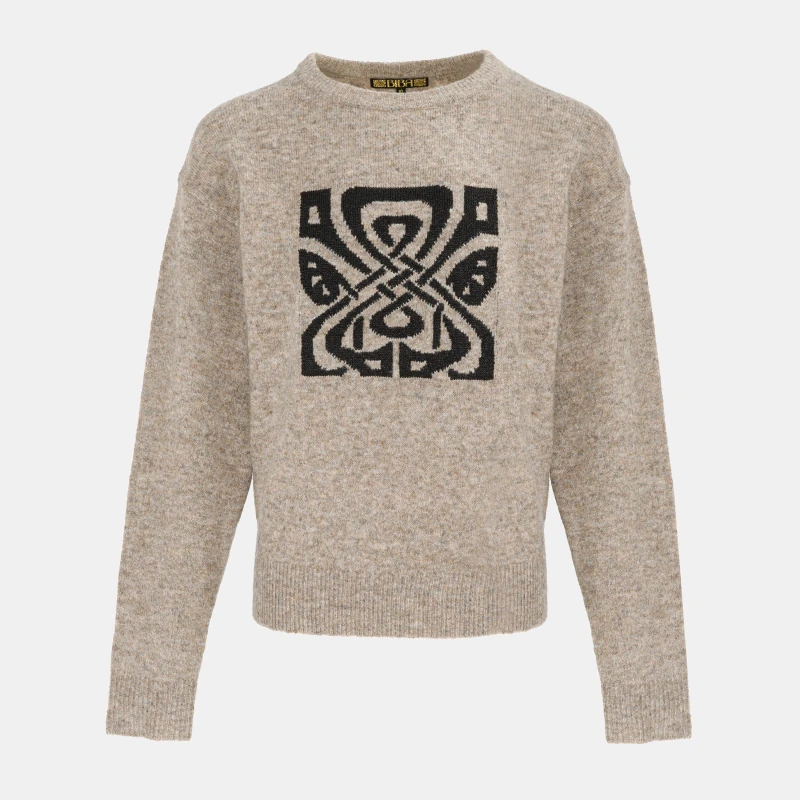 Image of Biba Biba Knit Crew Ld61 Beige/Black female 8 (XS)