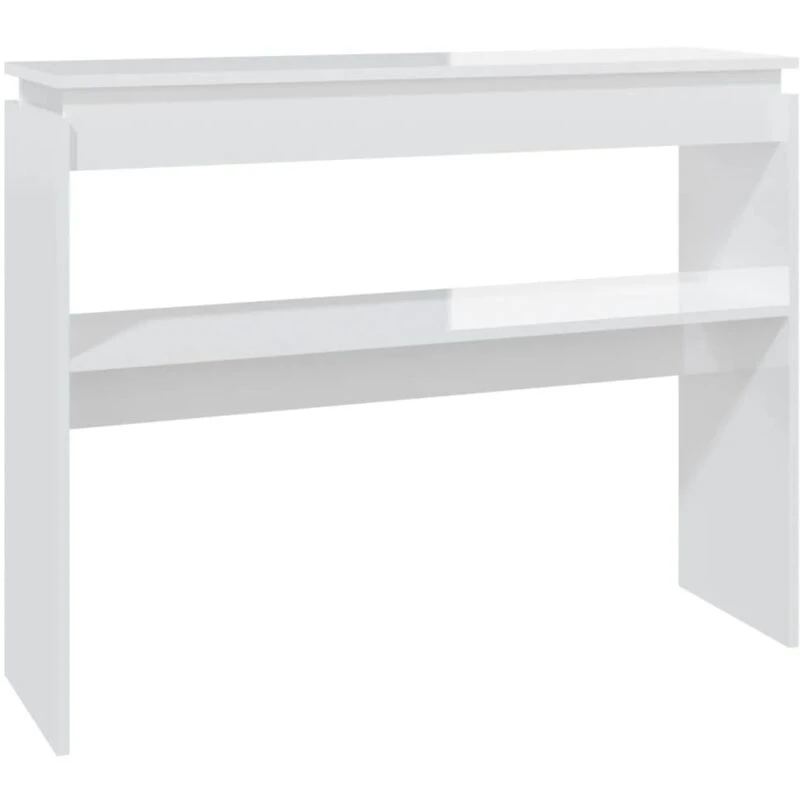 Image of VIDAXL Console Table High Gloss White 102x30x80cm Engineered Wood Vidaxl 8720286606698