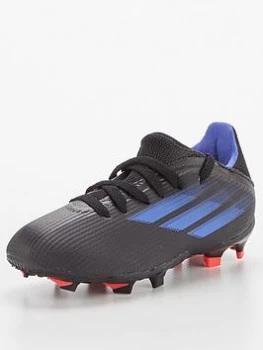 Image of adidas Junior X Speedflow.3 Firm Ground Football Boot - Black, Size 13