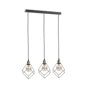Image of Ruben Bar Pendant Ceiling Light Gold, 60cm, 3x E27