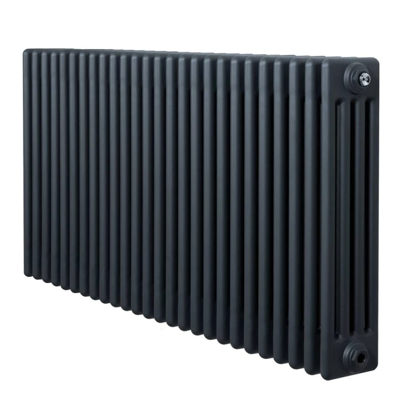 Image of Monstershop Traditional 4 Column Radiator - 600 x 1190mm - Anthracite Grey Grey Unisex