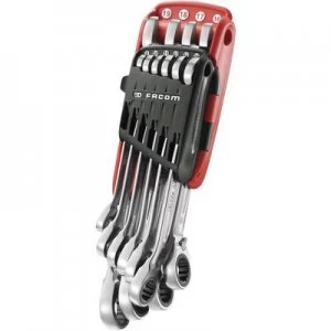 Image of Facom 467R.JP10 Ratcheting crowfoot wrench set 10 Piece 8 - 19 mm