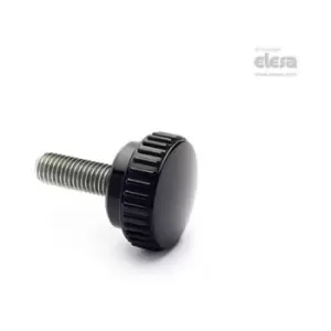 Image of Elesa - B193 Knurled grip knobs Duroplast Stainless steel threaded stud B.193/15-S