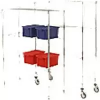 Image of Slingsby Wire Shelving Kit 457 x 1219 x 1590mm Bright Chrome