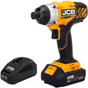 Image of JCB 18V Impact Driver with 2.0Ah Lithium-ion battery and 2.4A charger : 21-18ID-2XB