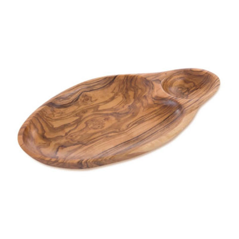 Image of Verano Spanish Ceramics Olive Wood Natural Grained Rustic Kitchen Dining Chips Plate (Diam) 29cm Natural unisex