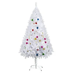 Image of HOMCOM Christmas Tree 02-0351 White 850 mm x 850 mm x 1500 mm