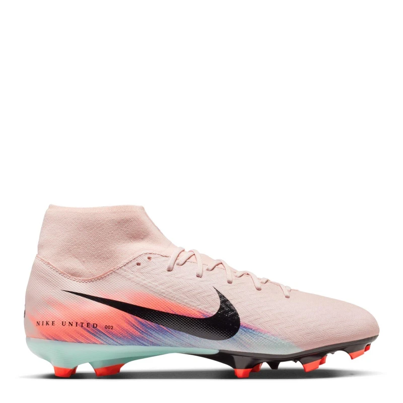 Image of Nike Zoom Mercurial Superfly 10 Academy Adults Firm Ground Football Boots Pink/Blue male 8 (42.5)