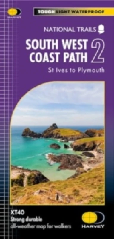 Image of South West Coast Path 2 : St Ives to Plymouth Sheet map, folded