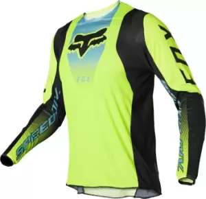 Image of Fox 360 Dier Motocross Jersey, black-yellow Size M black-yellow, Size M