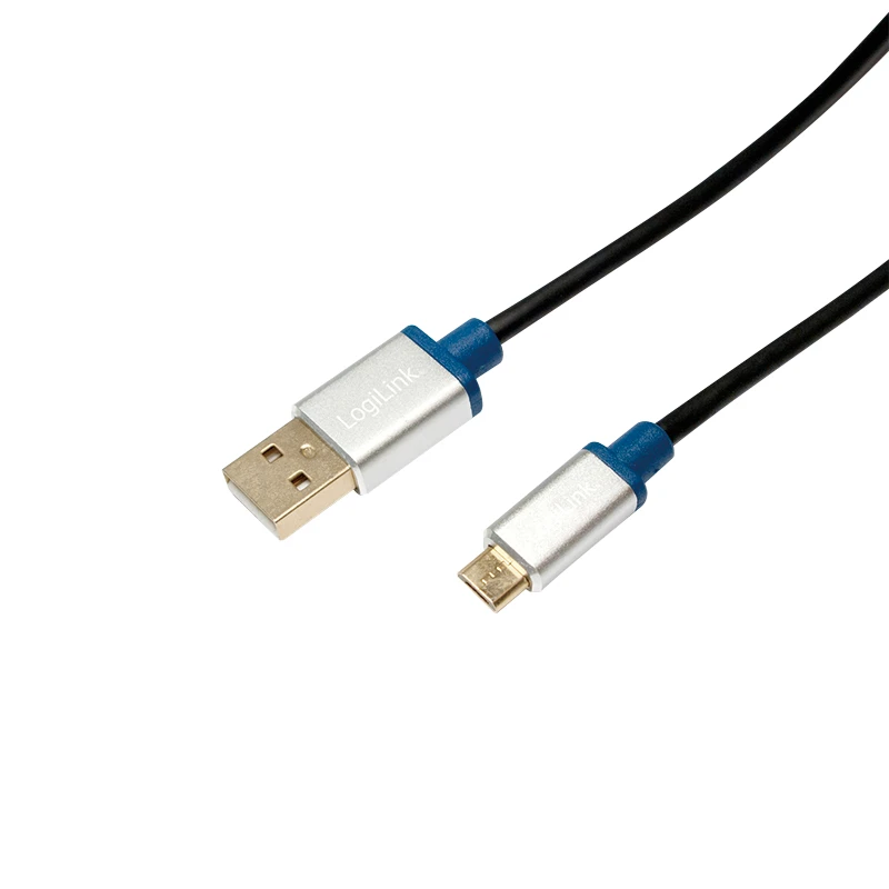 Image of LogiLink 1m. USB2.0-A/USB2.0 Micro-B USB cable USB A Micro-USB B Black