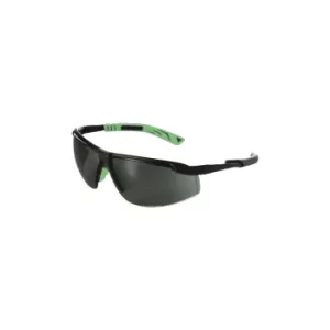 Image of 5X8 Green Lens Gun Metal/Green Frame Safety Glasses