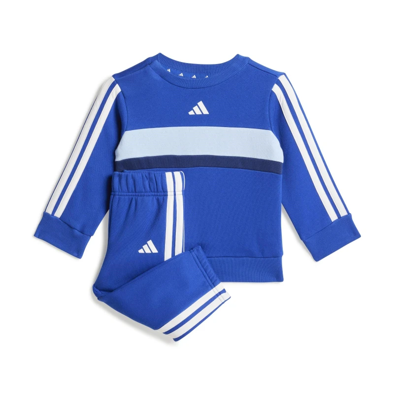 Image of adidas Kids Fleece Tracksuit Blue/Grey male 9-12 Months