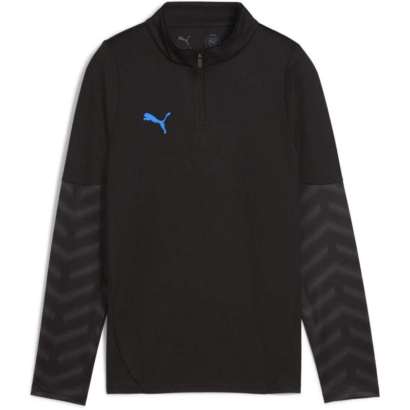 Image of Puma Individual Cup Drill Top Juniors Black/Blue unisex 7-8 (S)