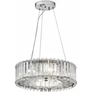 Image of Loops - 6 Bulb Ceiling Pendant Light Fitting Chrome LED G9 3.5W Bulb