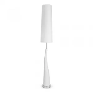 Image of Curved Ceramic Floor Lamp in White