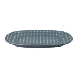 Image of Impression Charcoal Blue Diamond Medium Oblong Platter