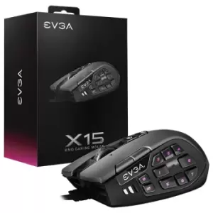 Image of EVGA X15 MMO mouse Right-hand USB Type-A Optical 16000 DPI