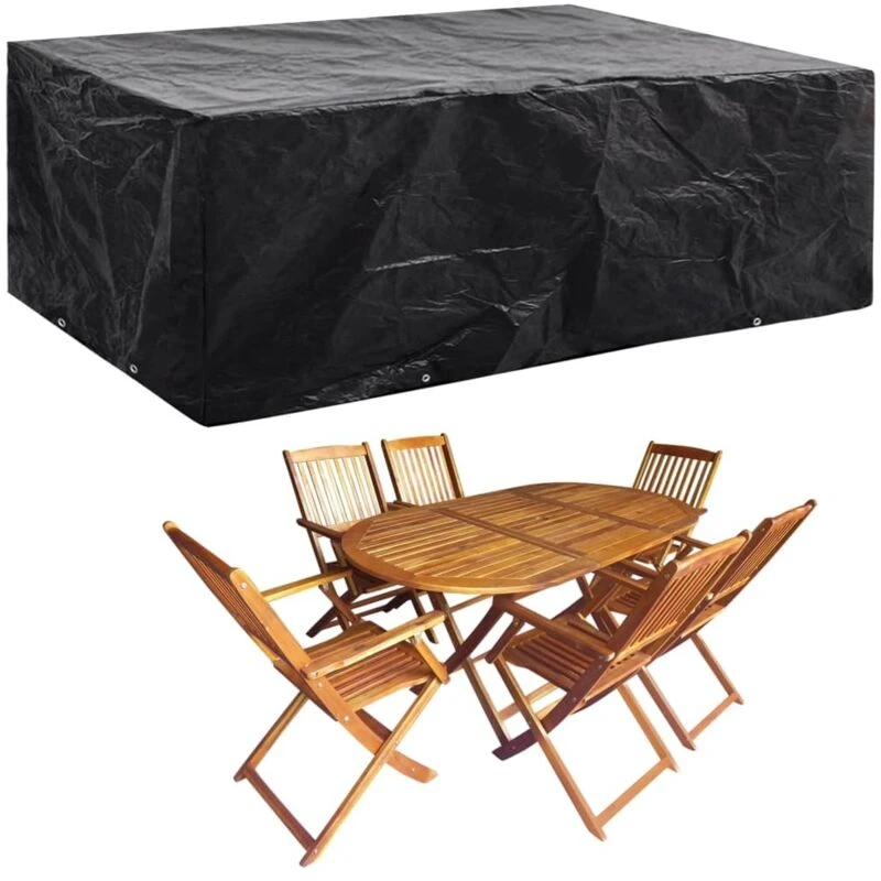 Image of vidaXL Garden Furniture Cover 8 Eyelets 242x162x100cm Table Protector Patio