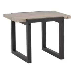 Image of Seconique Selma Side Table - Medium Oak/Black Oak Effect