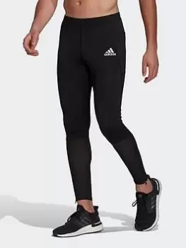 Image of adidas Run Icons 3-bar Warm Tights, Black, Size S, Men
