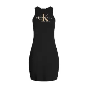 Image of Calvin Klein Jeans Monogram Dress - Black