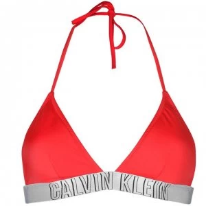 Image of Calvin Klein Fixed Triangle Bikini Top - Fiery Red