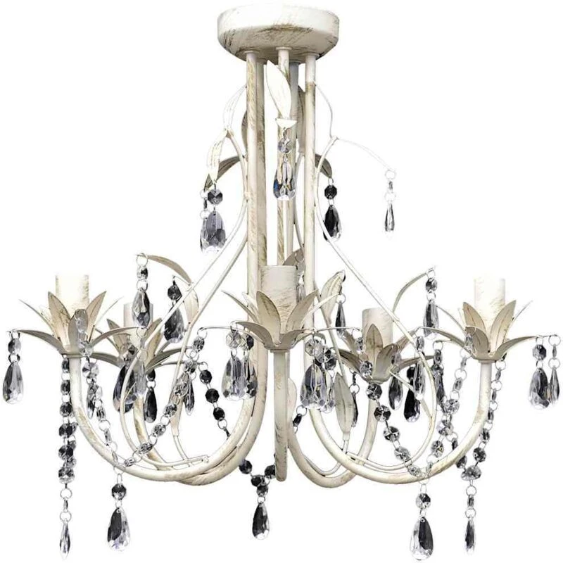 Image of VIDAXL Crystal Pendant Ceiling Lamp Chandelier Elegant 5 Bulb Sockets Vidaxl 8718475862260