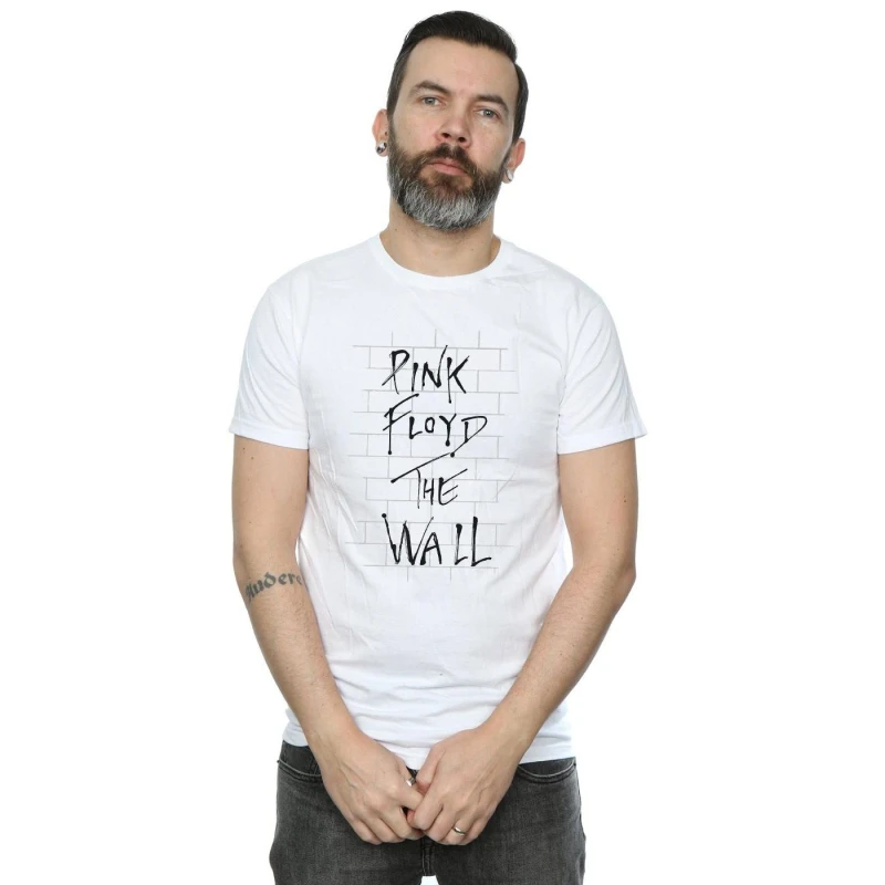 Image of Pink Floyd Pink Floyd Men The Wall Cotton T-Shirt in White Size: Small White S Male 5063377477993