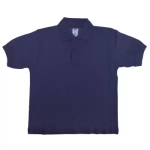 Image of B&C Kids/Childrens Unisex Safran Polo Shirt (Pack of 2) (9-11) (Navy Blue)
