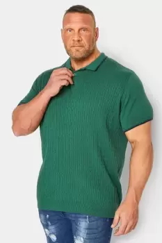 Image of Cable Knit Polo Shirt