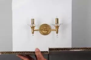 Image of San Marino Gold Candle Wall Lamp