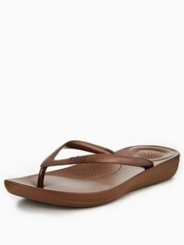 Image of FitFlop iQushiontrade Ergonomic Flip Flop Bronze Bronze Size 6 Women