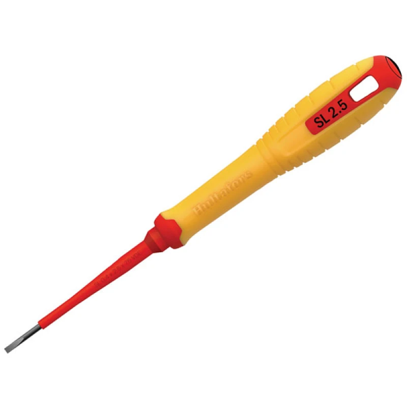 Image of Hultafors VDE Insulated Slotted Screwdriver 445045 Tip Size: 3mm