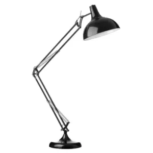 Image of Premier Housewares Fully Adjustable Study Floor Lamp in Black Metal