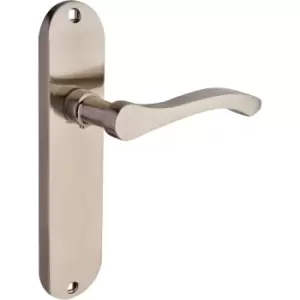 Image of Designer Levers Capri Door Handles Latch Brushed (Pair) in Nickel