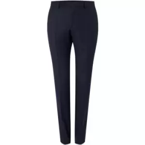 Image of Hugo Getlin Slim Check Three Piece Suit Trousers - Blue
